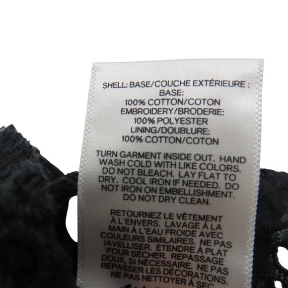 Express Black Beaded Eyelet Top Small Y2k Going Out Top Cute - Picture 7 of 8